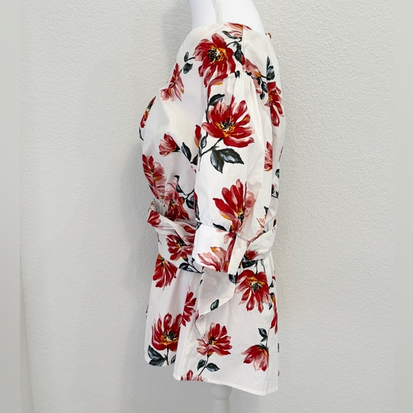 NWT Lane Bryant Floral Belted Blouse - Picture 3 of 6